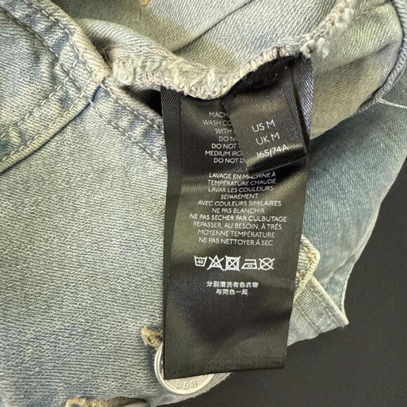 BDG Urban Outfitter Denim Pleated School Girl Jean Mini Skirt 3 Button Front M - Picture 7 of 9